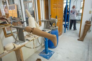 equipment used to create prosthetics for children of the orphanage